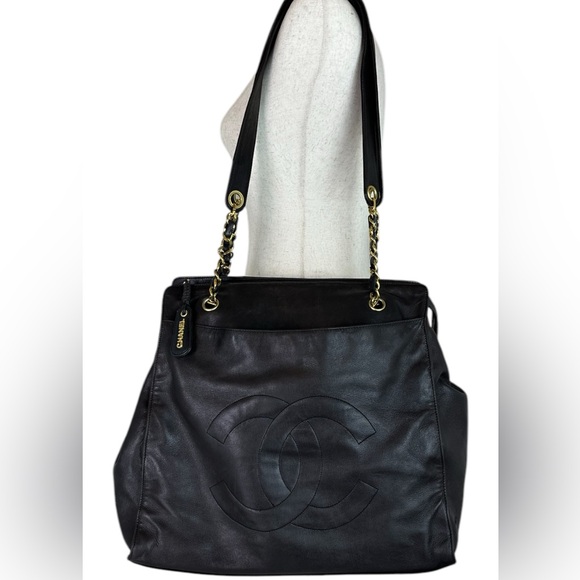 CHANEL CC LAMBSKIN LEATHER SHOULDER BAG EXPRESSO DARK BROWN - Picture 8 of 13